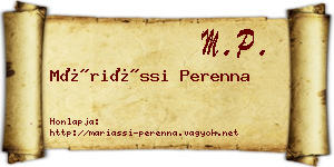 Máriássi Perenna névjegykártya